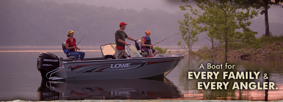 Lowe Boats manufactures a full-range of aluminum fishing boats (outboard powered fish boats) for all types of freshwater fishing. Models include all-welded aluminum bass boats, aluminum crappie boats and aluminum deep V boats, plus aluminum jon boats and aluminum utility boats. Special purpose applications include duck hunting boats, Walleye boats, Muskie boats and Fish & Ski boats.